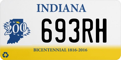 IN license plate 693RH