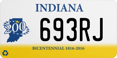 IN license plate 693RJ