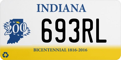 IN license plate 693RL