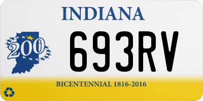 IN license plate 693RV