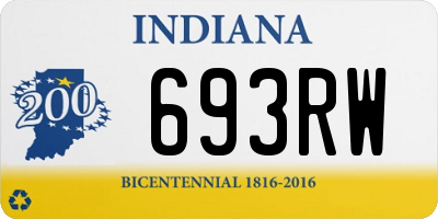 IN license plate 693RW