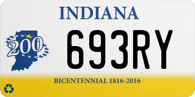IN license plate 693RY