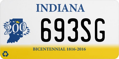 IN license plate 693SG