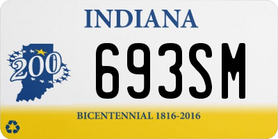 IN license plate 693SM