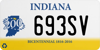 IN license plate 693SV