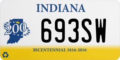 IN license plate 693SW