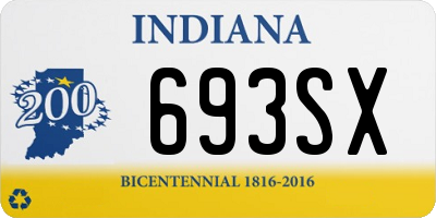 IN license plate 693SX