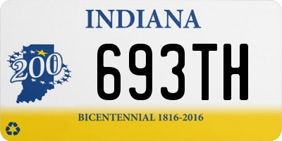 IN license plate 693TH