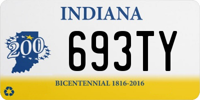 IN license plate 693TY