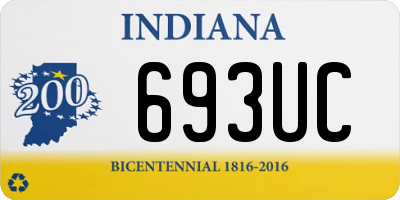 IN license plate 693UC