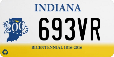 IN license plate 693VR