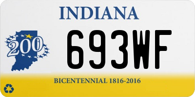 IN license plate 693WF