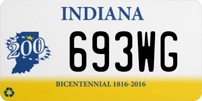 IN license plate 693WG