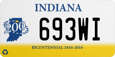 IN license plate 693WI