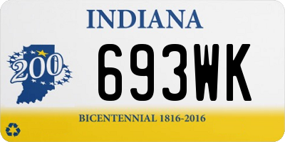 IN license plate 693WK