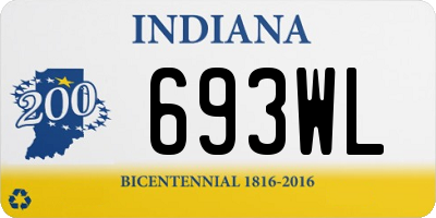 IN license plate 693WL