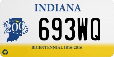 IN license plate 693WQ