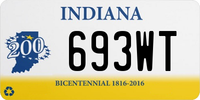 IN license plate 693WT