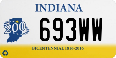 IN license plate 693WW