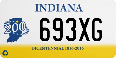 IN license plate 693XG