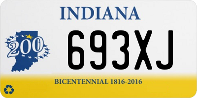 IN license plate 693XJ