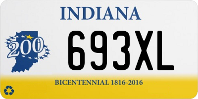 IN license plate 693XL
