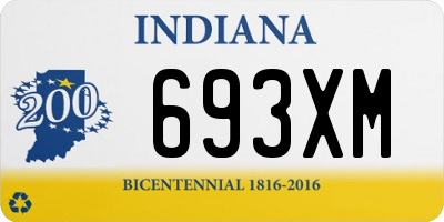 IN license plate 693XM