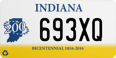 IN license plate 693XQ