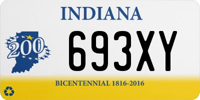 IN license plate 693XY