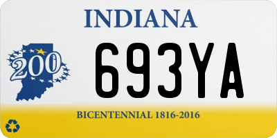 IN license plate 693YA