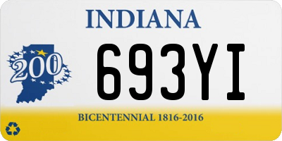 IN license plate 693YI