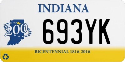 IN license plate 693YK