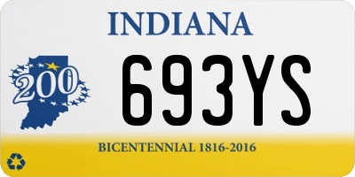 IN license plate 693YS