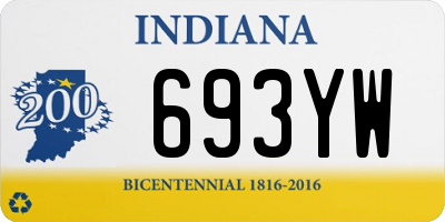 IN license plate 693YW