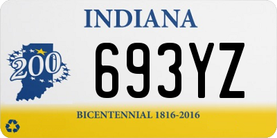 IN license plate 693YZ