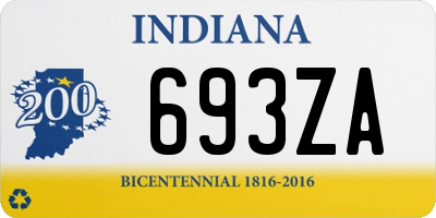 IN license plate 693ZA