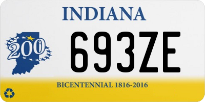 IN license plate 693ZE