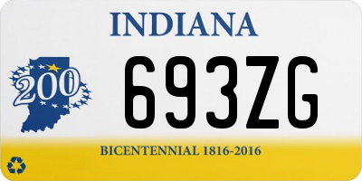 IN license plate 693ZG