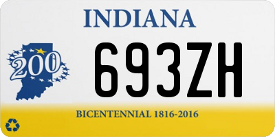 IN license plate 693ZH