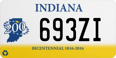 IN license plate 693ZI
