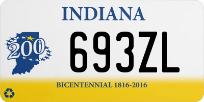 IN license plate 693ZL