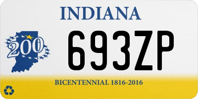 IN license plate 693ZP