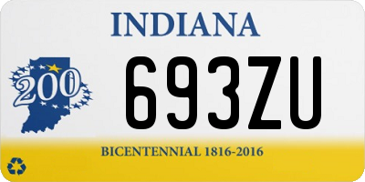 IN license plate 693ZU