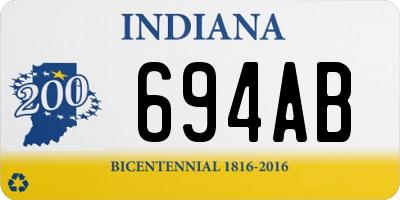 IN license plate 694AB