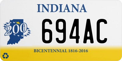 IN license plate 694AC