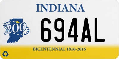 IN license plate 694AL
