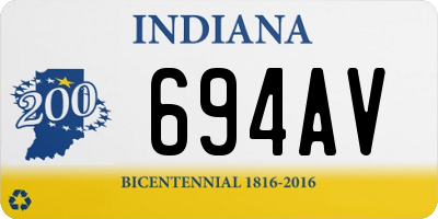 IN license plate 694AV