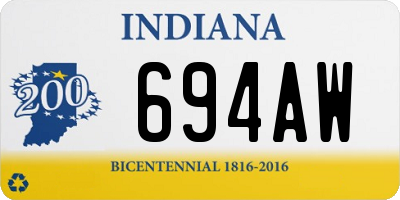 IN license plate 694AW