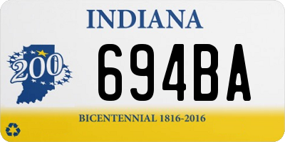 IN license plate 694BA