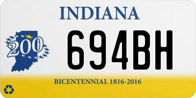 IN license plate 694BH